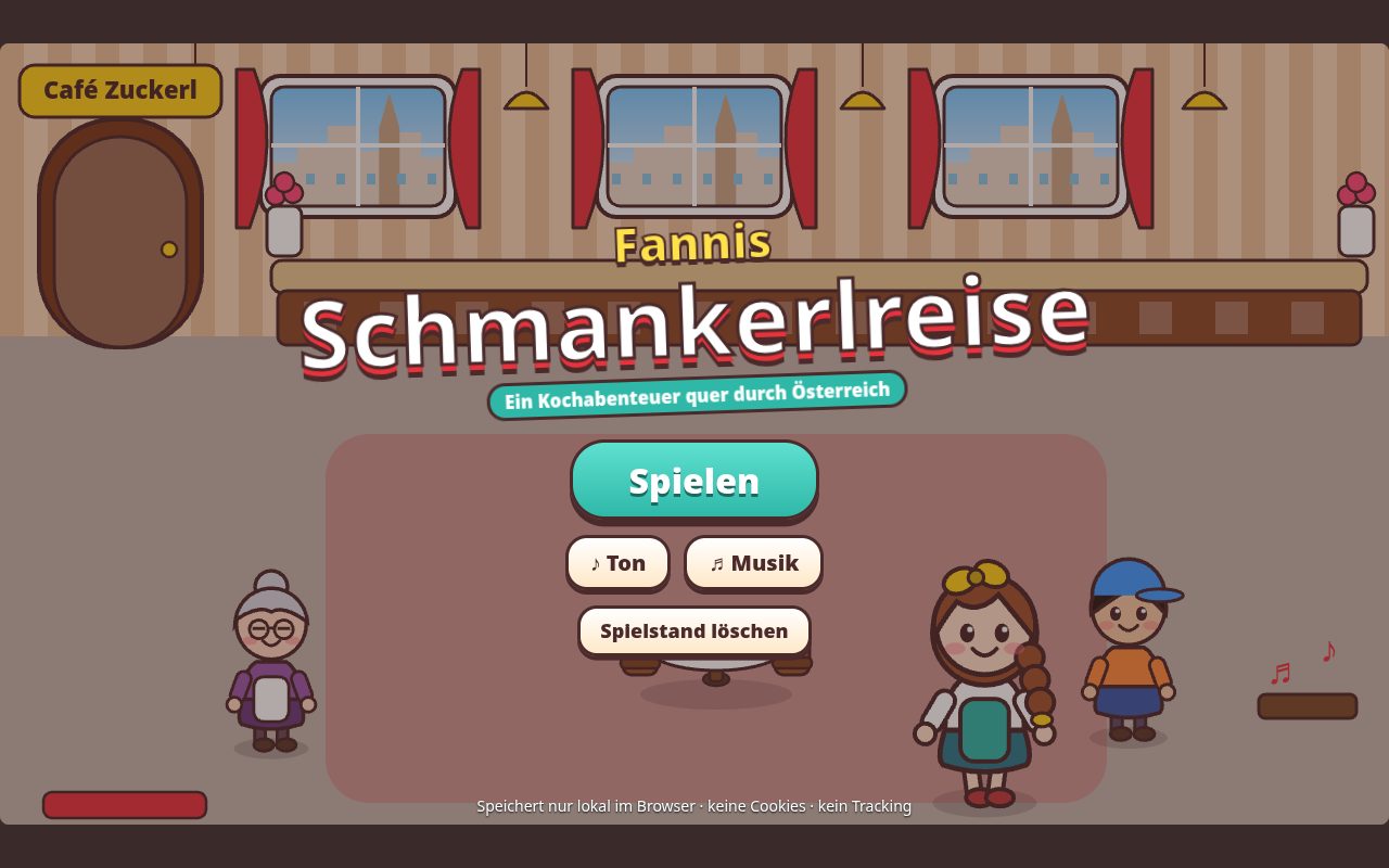 Titelbildschirm von Fannis Schmankerlreise