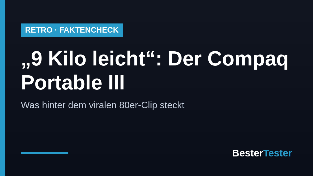 „9 Kilo leicht“: Was hinter dem viralen Clip über den tragbaren Compaq-PC aus den 80ern steckt